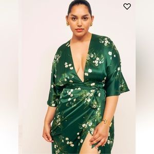 Reformation Hedi Silk Dress in Buena